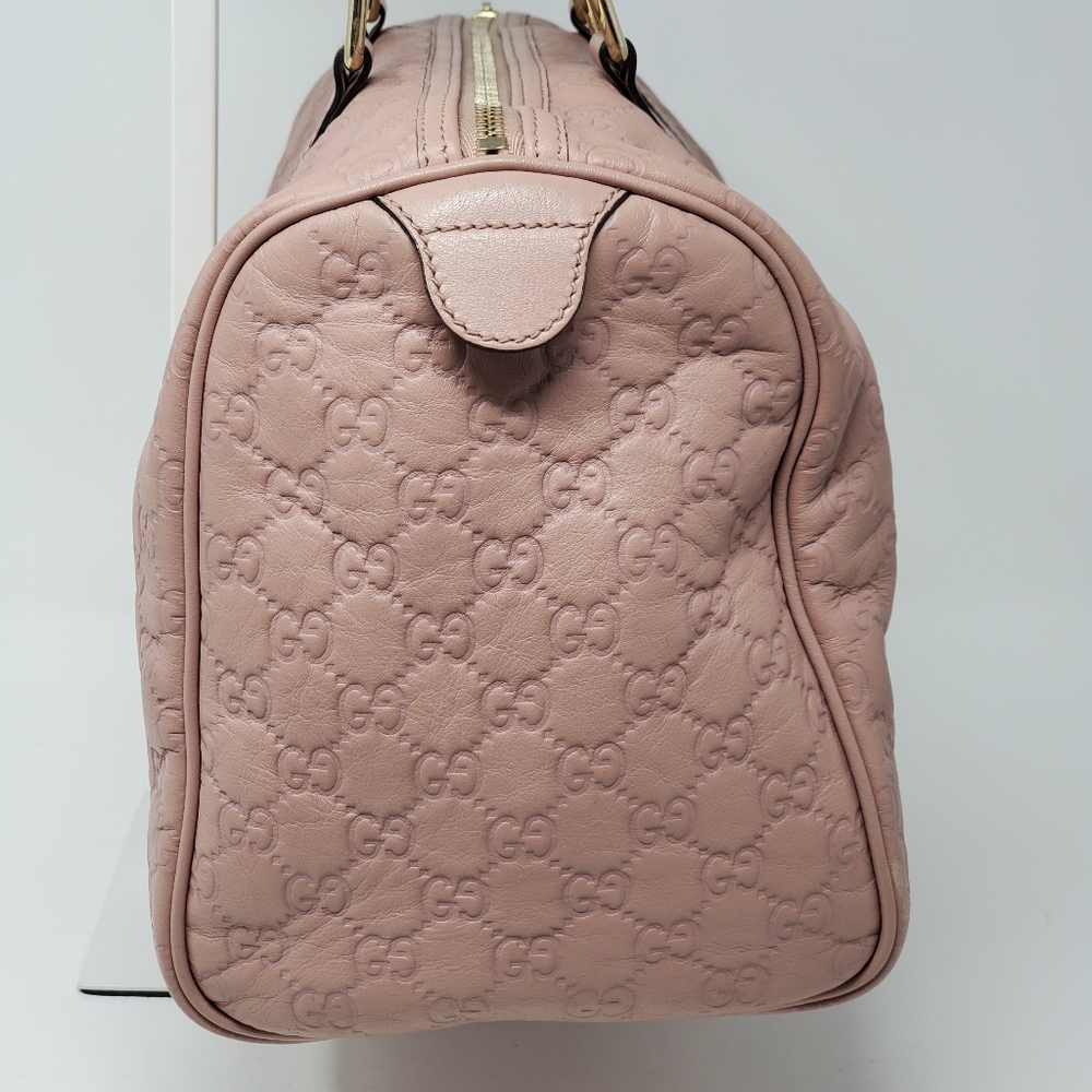 100% Auth Gucci Boston Light Pink Leather Bag - Picture 5 of 16
